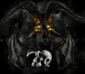‘The Black Goat’ Skull Dark Horror Fine Art Giclee Print Postcard A6/ A5/ A4 Lovecraft Tribute