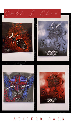 Duchess of Dark Art Assorted Vinyl Sticker Packs - horror, gothic, dark art