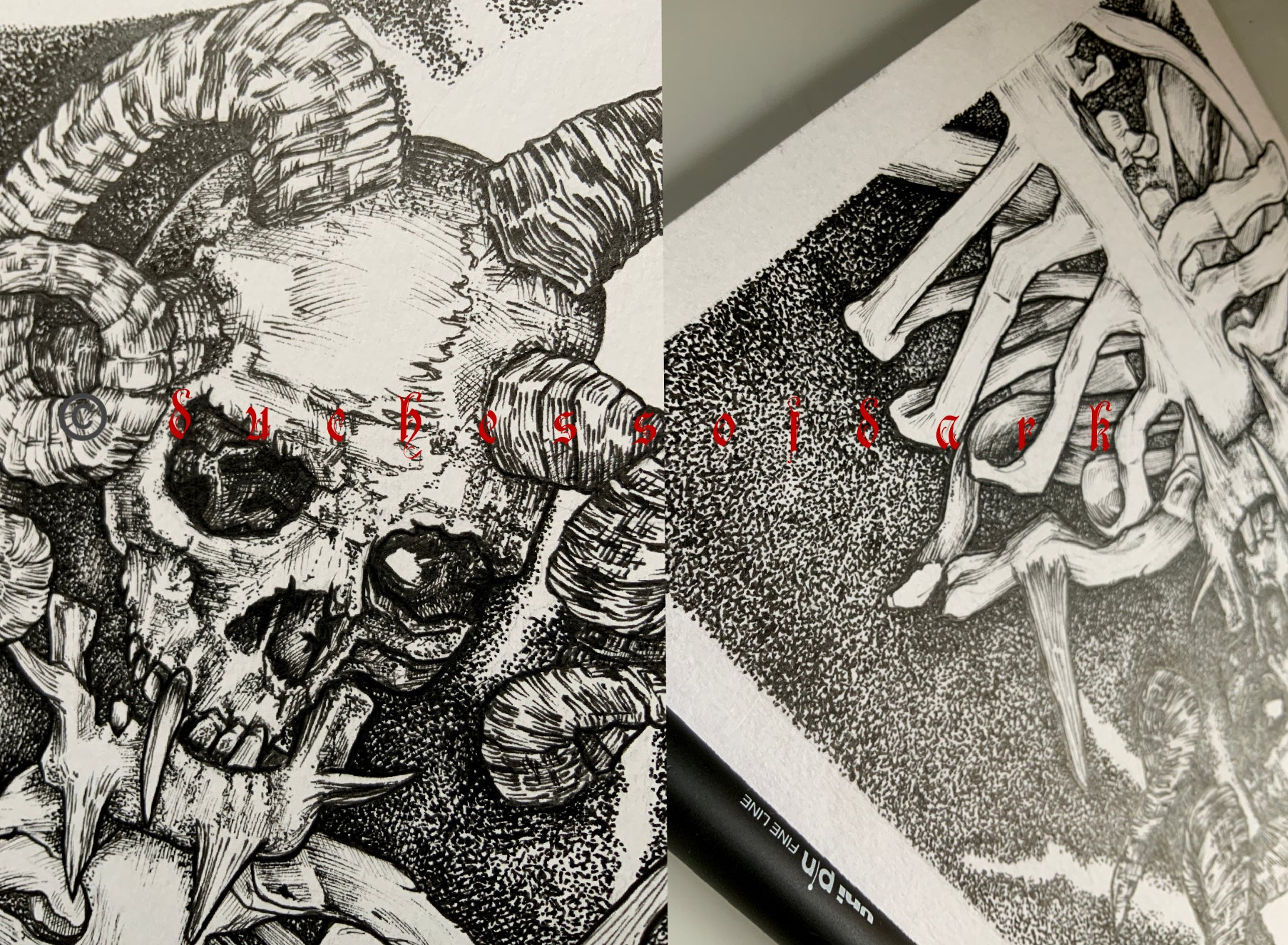 Original A5 Ink Art - ‘With every Broken Bone’