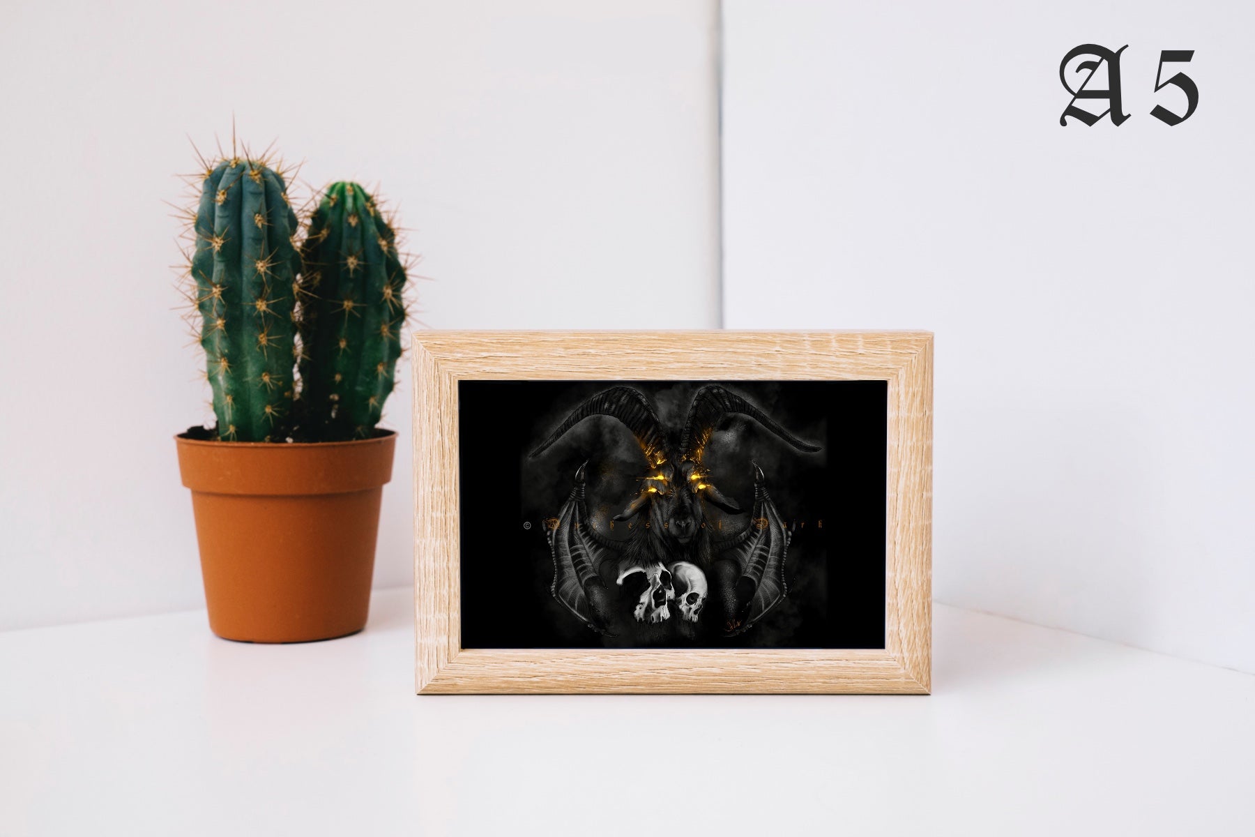 ‘The Black Goat’ Skull Dark Horror Fine Art Giclee Print Postcard A6/ A5/ A4 Lovecraft Tribute