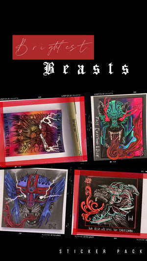 Duchess of Dark Art Assorted Vinyl Sticker Packs - horror, gothic, dark art